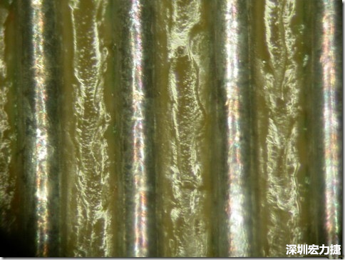 經過168小時的高溫高濕環(huán)境實驗后，此錫膏的SIR最低還可達到150,000,000 ohms，取LOG10為108.176，此錫膏的SIR雖然比較低，但是吃錫狀況明顯好很多，只是助焊劑明顯殘留