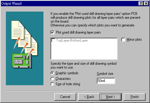 輸出文件精靈再詢問是否要建立鉆孔文件，以及導(dǎo)孔文件？