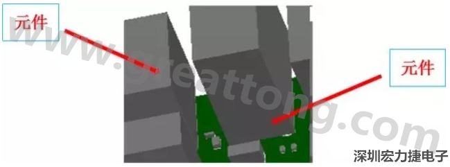 PCBA DFM問題實(shí)例2：元件距離太近，組裝干涉 