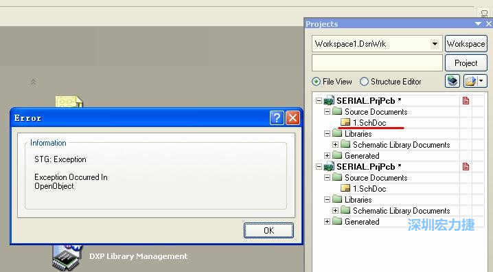 點(diǎn)擊“打開(kāi)”。打開(kāi)過(guò)程中出現(xiàn)了一個(gè)錯(cuò)誤，但文件轉(zhuǎn)換還是成功了。點(diǎn)擊 OK 關(guān)閉錯(cuò)誤窗口。