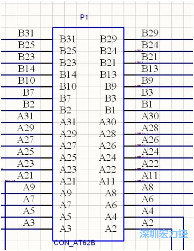  AT 總線 62 芯插槽，變成了一個(gè) 34 芯元件。