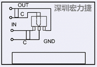 圖3：降壓電路的PCB設計示例。