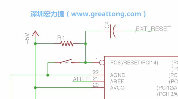 很多PCB設(shè)計者的設(shè)計不符合人體工學(xué)，他們使用很小的按鈕、不方便的元件配置和難以解讀的標(biāo)簽，千萬不要變成這樣！這次我們的設(shè)計有一個大小合適的重置按鈕（reset button）和可以清楚辨認(rèn)是否已經(jīng)接上電源的LED指示燈。
