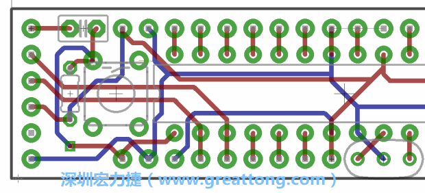 將最后的電路線如上圖所示繪制完成。