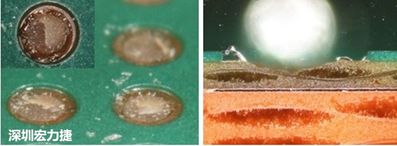 圖15-冷球拉力試驗后，C材料的橫截面?zhèn)纫晥D