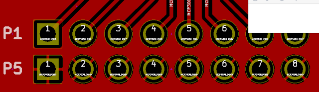 TOP層鋪鋪的狀態(tài)，到下方排pad為GND，連接GND Copper zone 都是設(shè)定Thermal relief Pad