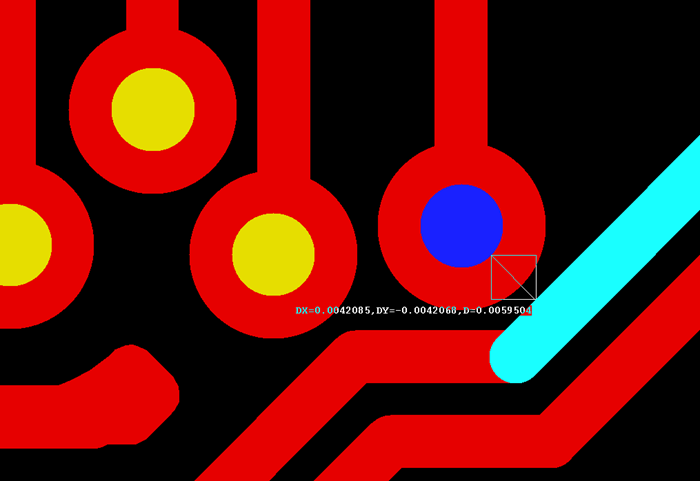 多層板中過孔會在每層線路上都有孔環(huán)，且每個層孔環(huán)周圍環(huán)境有夾線也有不夾線，環(huán)境各不一